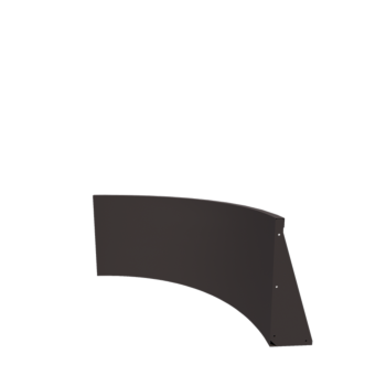 Tērauda atbalsta siena - Iekšējais līkums - 100 x 100 x 60 cm - RAL7016 matēts (antracīta pelēks)