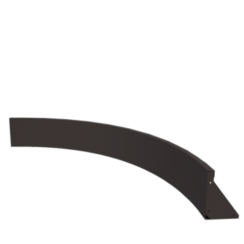 Tērauda atbalsta siena - Iekšējais līkums - 150 x 150 x 30 cm - RAL7016 matēts (antracīta pelēks)