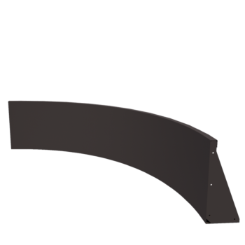 Tērauda atbalsta siena - Iekšējais līkums - 150 x 150 x 50 cm - RAL7016 matēts (antracīta pelēks)