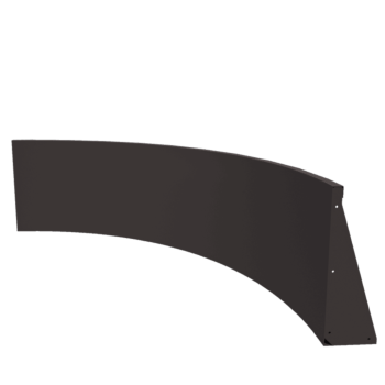 Tērauda atbalsta siena - Iekšējais līkums - 150 x 150 x 60 cm - Cita RAL krāsa