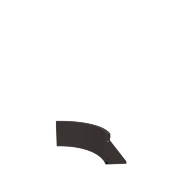 Tērauda atbalsta siena - Iekšējais līkums - 50 x 50 x 30 cm - Cita RAL krāsa