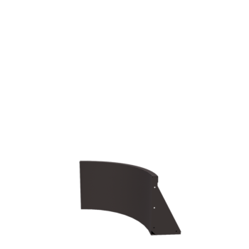 Tērauda atbalsta siena - Iekšējais līkums - 50 x 50 x 40 cm - RAL7016 matēts (antracīta pelēks)