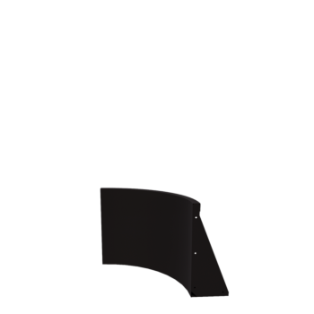 Tērauda atbalsta siena - Ārmalas pagrieziens - 50 x 50 x 50 cm - RAL9005 matēts (melns)