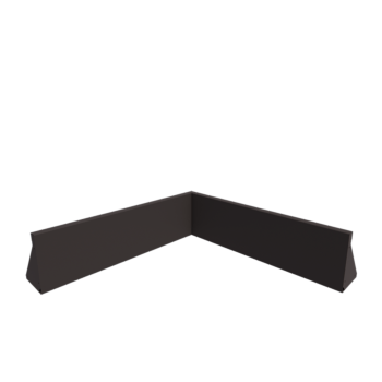 Tērauda atbalsta siena - Iekšējais stūris - 100 x 100 x 30 cm - RAL7016 matēts (antracīta pelēks)