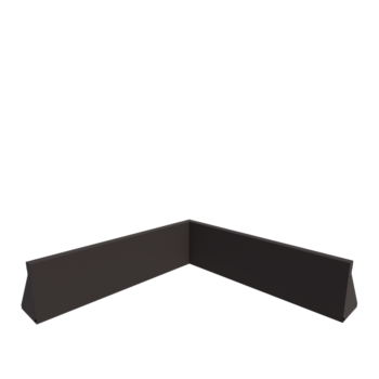 Tērauda atbalsta siena - Iekšējais stūris - 100 x 100 x 30 cm - RAL7016 matēts (antracīta pelēks)