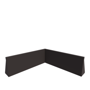 Tērauda atbalsta siena - Iekšējais stūris - 100 x 100 x 40 cm - Cita RAL krāsa