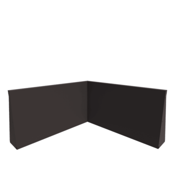 Tērauda atbalsta siena - Iekšējais stūris - 100 x 100 x 60 cm - RAL7016 matēts (antracīta pelēks)