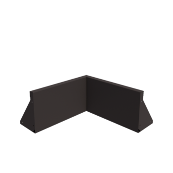 Tērauda atbalsta siena - Iekšējais stūris - 50 x 50 x 30 cm - RAL7016 matēts (antracīta pelēks)