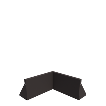 Tērauda atbalsta siena - Iekšējais stūris - 50 x 50 x 30 cm - Cita RAL krāsa