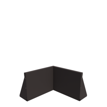 Tērauda atbalsta siena - Iekšējais stūris - 50 x 50 x 40 cm - RAL7016 matēts (antracīta pelēks)