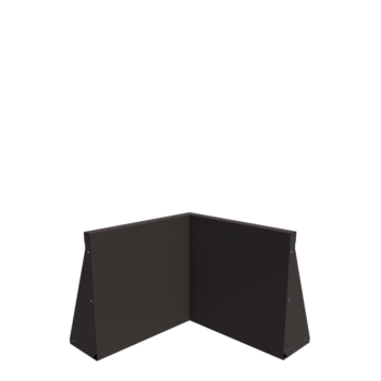 Tērauda atbalsta siena - Iekšējais stūris - 50 x 50 x 50 cm - RAL7016 matēts (antracīta pelēks)