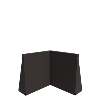 Tērauda atbalsta siena - Iekšējais stūris - 50 x 50 x 60 cm - Cita RAL krāsa