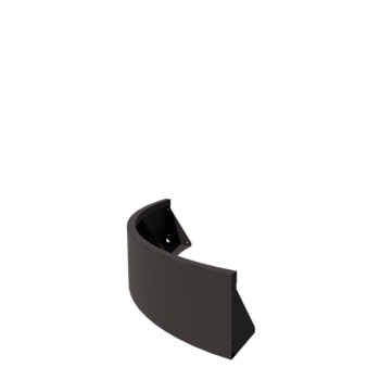 Tērauda atbalsta siena - Ārmalas pagrieziens - 100 x 100 x 30 cm - RAL7016 matētst (antracīta pelēks)