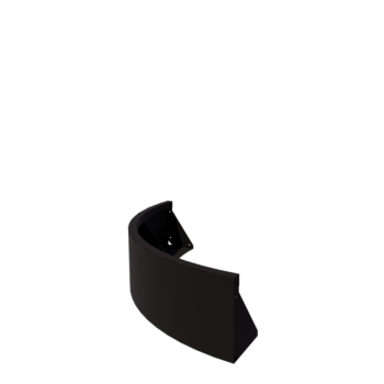 Tērauda atbalsta siena - Ārmalas pagrieziens - 100 x 100 x 30 cm - RAL9005 matēts (melns)