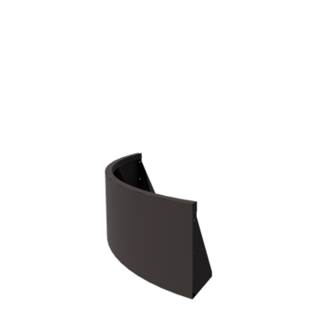 Tērauda atbalsta siena - Ārmalas pagrieziens - 100 x 100 x 40 cm - Cita RAL krāsa