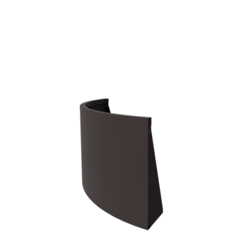 Tērauda atbalsta siena - Ārmalas pagrieziens - 100 x 100 x 60 cm - RAL7016 matētst (antracīta pelēks)