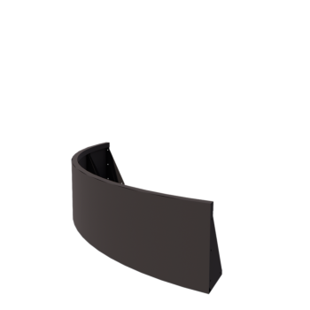 Tērauda atbalsta siena - Ārmalas pagrieziens - 150 x 150 x 40 cm - Cita RAL krāsa