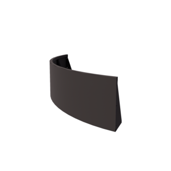 Tērauda atbalsta siena - Ārmalas pagrieziens - 150 x 150 x 50 cm - RAL7016 matēts (antracīta pelēks)