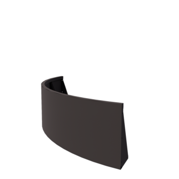Tērauda atbalsta siena - Ārmalas pagrieziens - 150 x 150 x 50 cm - RAL7016 matēts (antracīta pelēks)