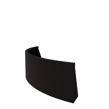Tērauda atbalsta siena - Ārmalas pagrieziens - 150 x 150 x 50 cm - RAL9005 matēts (melns)