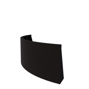 Tērauda atbalsta siena - Ārmalas pagrieziens - 150 x 150 x 60 cm - RAL9005 matēts (melns)