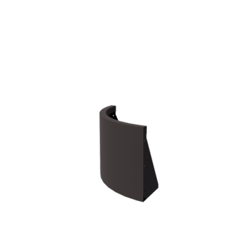 Tērauda atbalsta siena - Ārmalas pagrieziens - 50 x 50 x 40 cm - Cita RAL krāsa