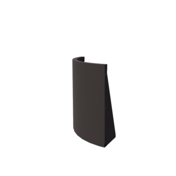 Tērauda atbalsta siena - Ārmalas pagrieziens - 50 x 50 x 60 cm - RAL7016 matēts (antracīta pelēks)