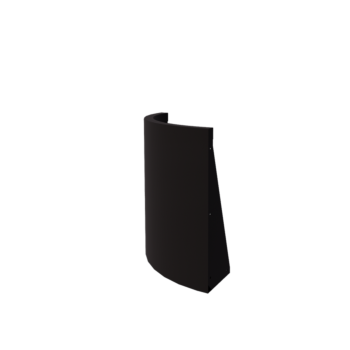 Tērauda atbalsta siena - Ārmalas pagrieziens - 50 x 50 x 60 cm - RAL9005 matēts (melns)