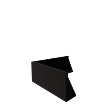Tērauda atbalsta siena - Ārmalis - 100 x 100 x 40 cm - RAL9005 matēts (melns)