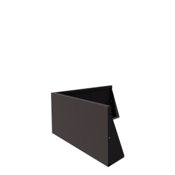 Tērauda atbalsta siena - Ārmalis - 100 x 100 x 50 cm - RAL7016 matēts (antracīta pelēks)