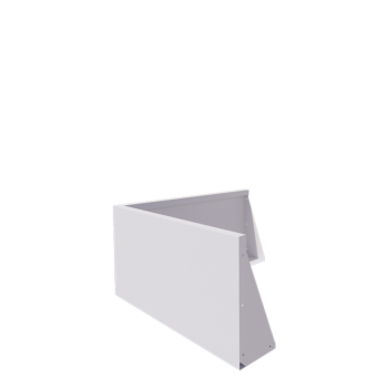 Tērauda atbalsta siena - Ārmalis - 100 x 100 x 50 cm - RAL9010 matēts (balts)