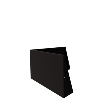 Tērauda atbalsta siena - Ārmalis - 100 x 100 x 60 cm - RAL9005 matēts (melns)