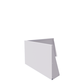 Tērauda atbalsta siena - Ārmalis - 100 x 100 x 60 cm - RAL9010 matēts (balts)