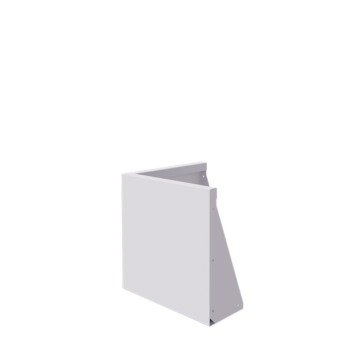 Tērauda atbalsta siena - Ārmalis - 50 x 50 x 50 cm - RAL9010 matēts (balts)