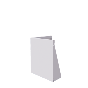 Tērauda atbalsta siena - Ārmalis - 50 x 50 x 60 cm - RAL9010 matēts (balts)