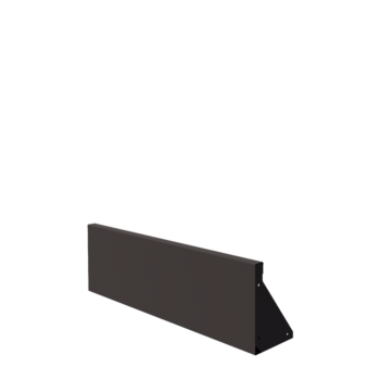 Tērauda atbalsta siena - Taisns - 100 x 30 cm - Cita RAL krāsa