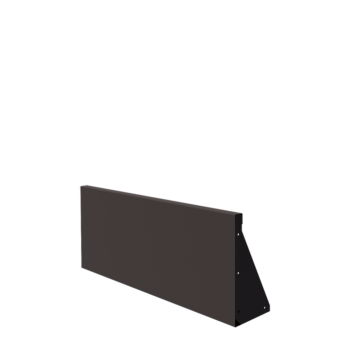 Tērauda atbalsta siena - Taisns - 100 x 40 cm - RAL7016 matēts (antracīta pelēks)