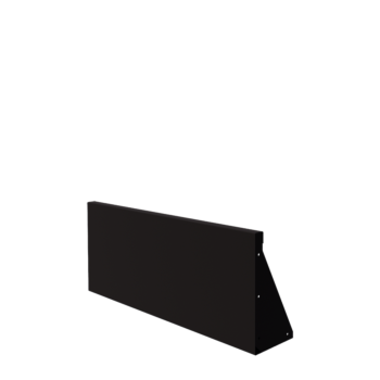 Tērauda atbalsta siena - Taisns - 100 x 40 cm - RAL9005 matēts (melns)