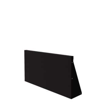 Tērauda atbalsta siena - Taisns - 100 x 50 cm - RAL9005 matēts (melns)