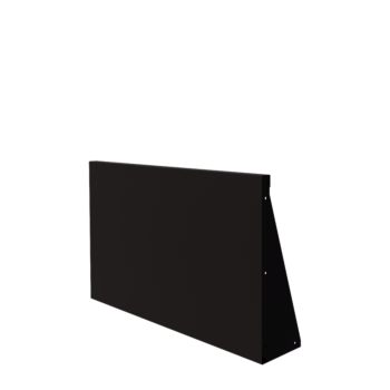 Tērauda atbalsta siena - Taisns - 100 x 60 cm - RAL9005 matēts (melns)