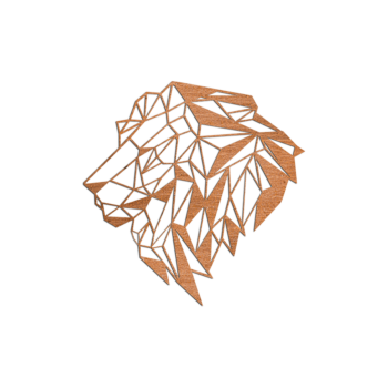 Kortena tērauda sienas dekors - Lauva 2.0 Small - 50,8 x 50 cm