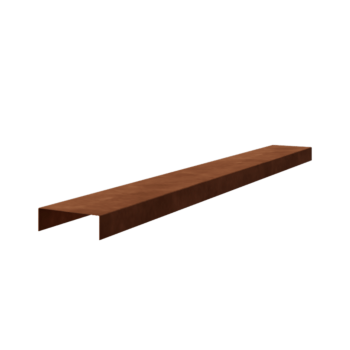 Kortena tērauda U veida profils - 5 x 15 x 5 cm - 150 cm