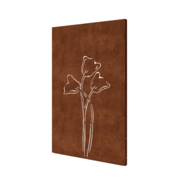 Kortena tērauda dārza panelis - Tulpe symmetrisch - 120 x 6 x 190 cm