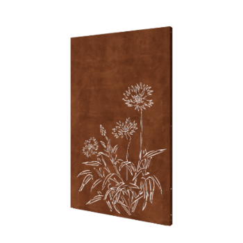 Kortena tērauda dārza panelis - Rudzupuķe - 120 x 6 x 190 cm