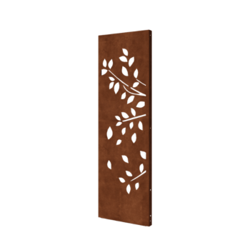 Kortena tērauda dārza panelis - Koks - Daļa 1 - 60 x 6 x 190 cm