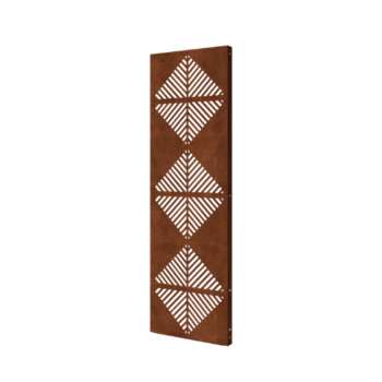 Kortena tērauda dārza panelis - Līnijas 4 - 60 x 6 x 190 cm