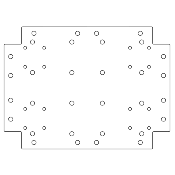 Cinkota tērauda pamatplate - 30 x 40 cm