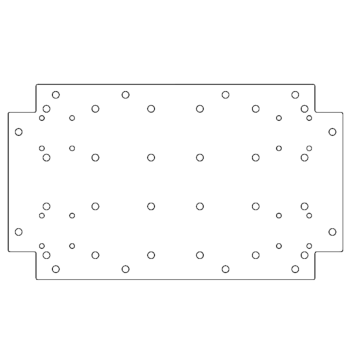 Cinkota tērauda pamatplate - 30 x 50 cm