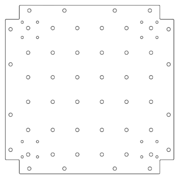 Cinkota tērauda pamatplate - 50 x 50 cm