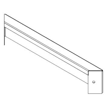 Kortena tērauda puķu kaste - Panelis - 10 x 50 cm